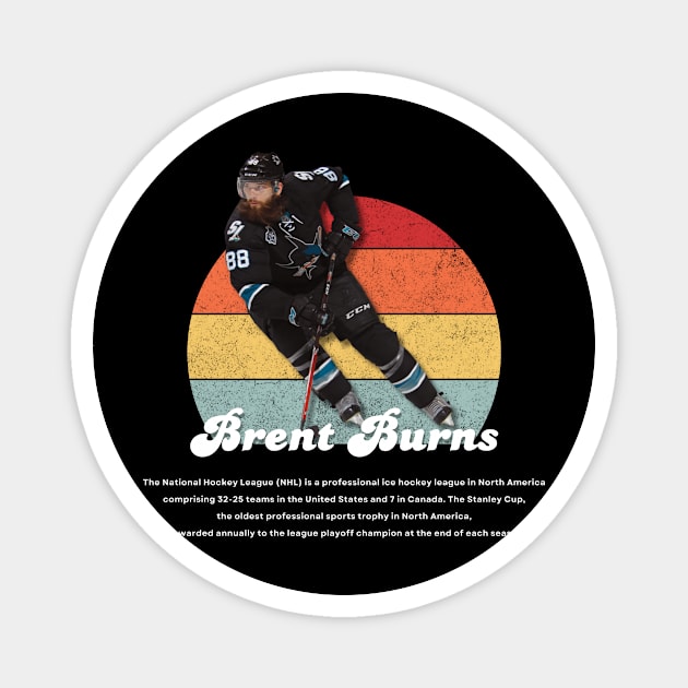 Brent Burns Vintage Vol 01 Magnet by Gojes Art